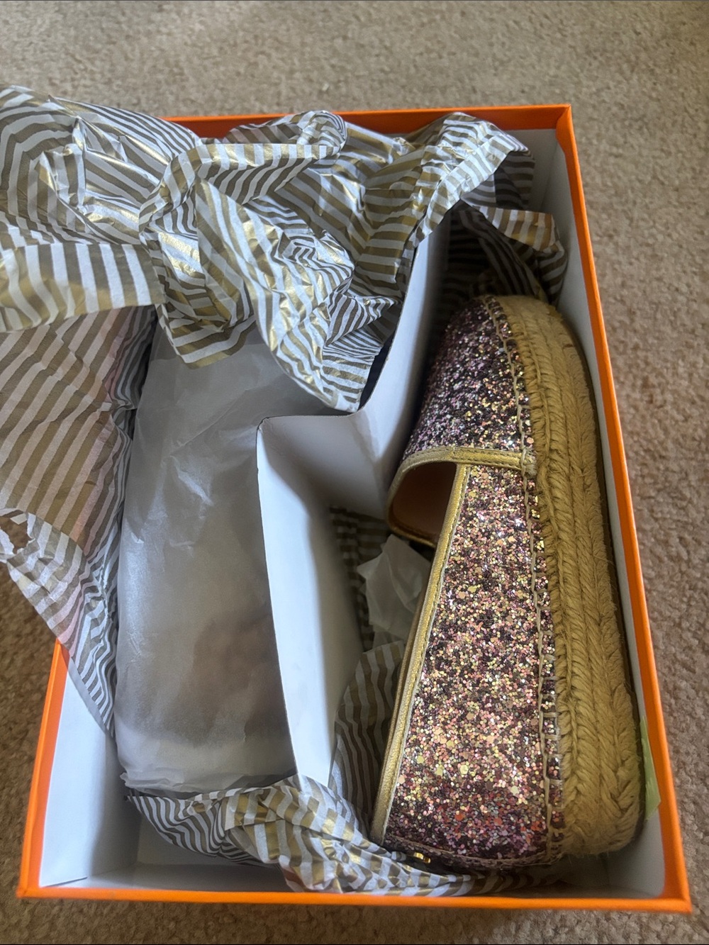 Kate Spade Pink Glitter Slip On